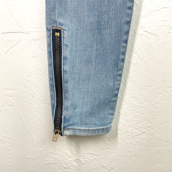Madewell Blue Light Wash Skinny Skinny Ankle Zip Jeans 25 - Picture 2 of 6